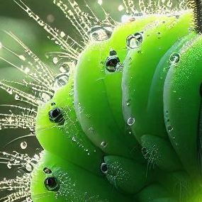 Green Caterpillar Skin